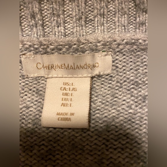 Catherine Malandrino chunky v neck knit sweater - Picture 3 of 4